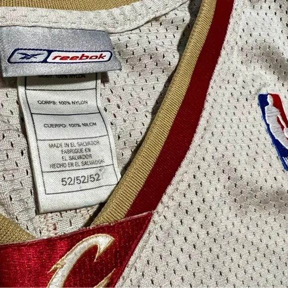 Lebron James Cleveland Cavaliers '00s Vintage Reebok Embroidered Jersey - Picture 5 of 6